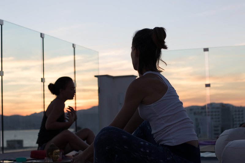 Yoga sunset